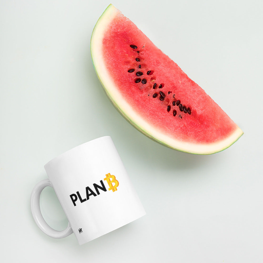 Plan B v1 - White glossy mug by DarkByteGear