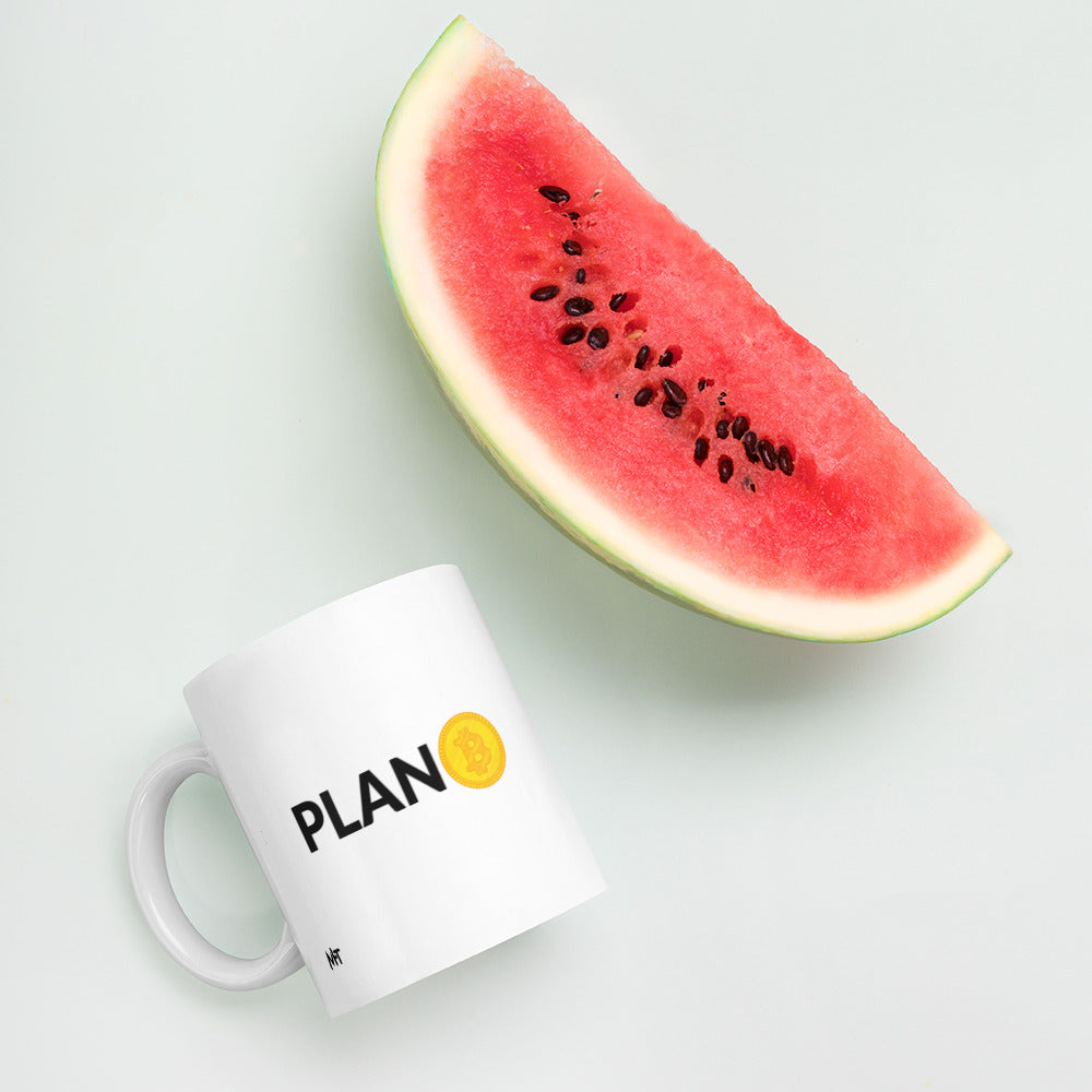 Plan B - White glossy mug by DarkByteGear