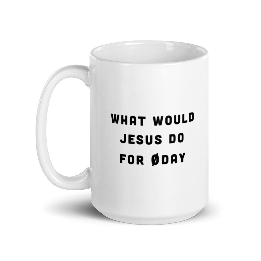 What would Jesus do for 0day - Mug by DarkByteGear