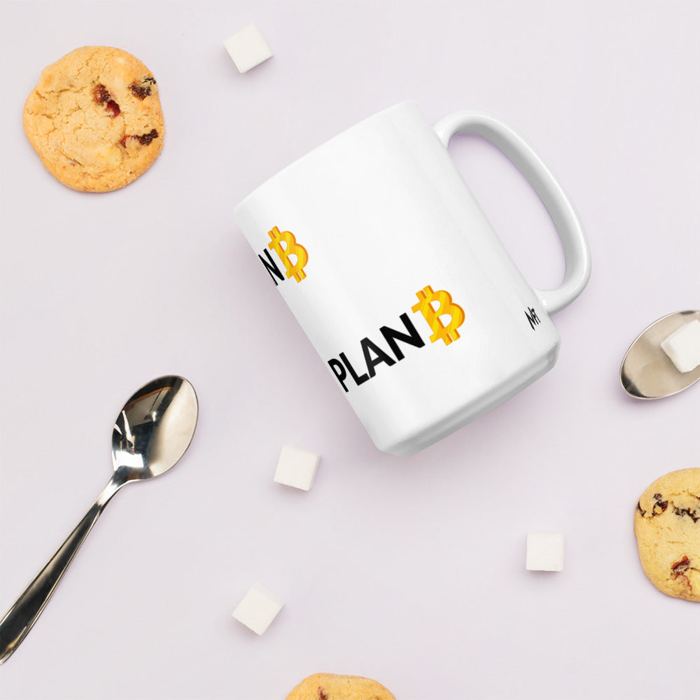 Plan B v1 - White glossy mug by DarkByteGear