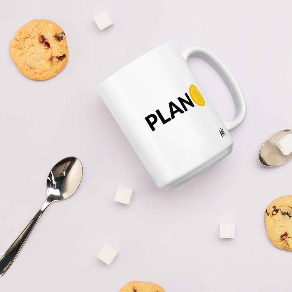Plan B - White glossy mug by DarkByteGear