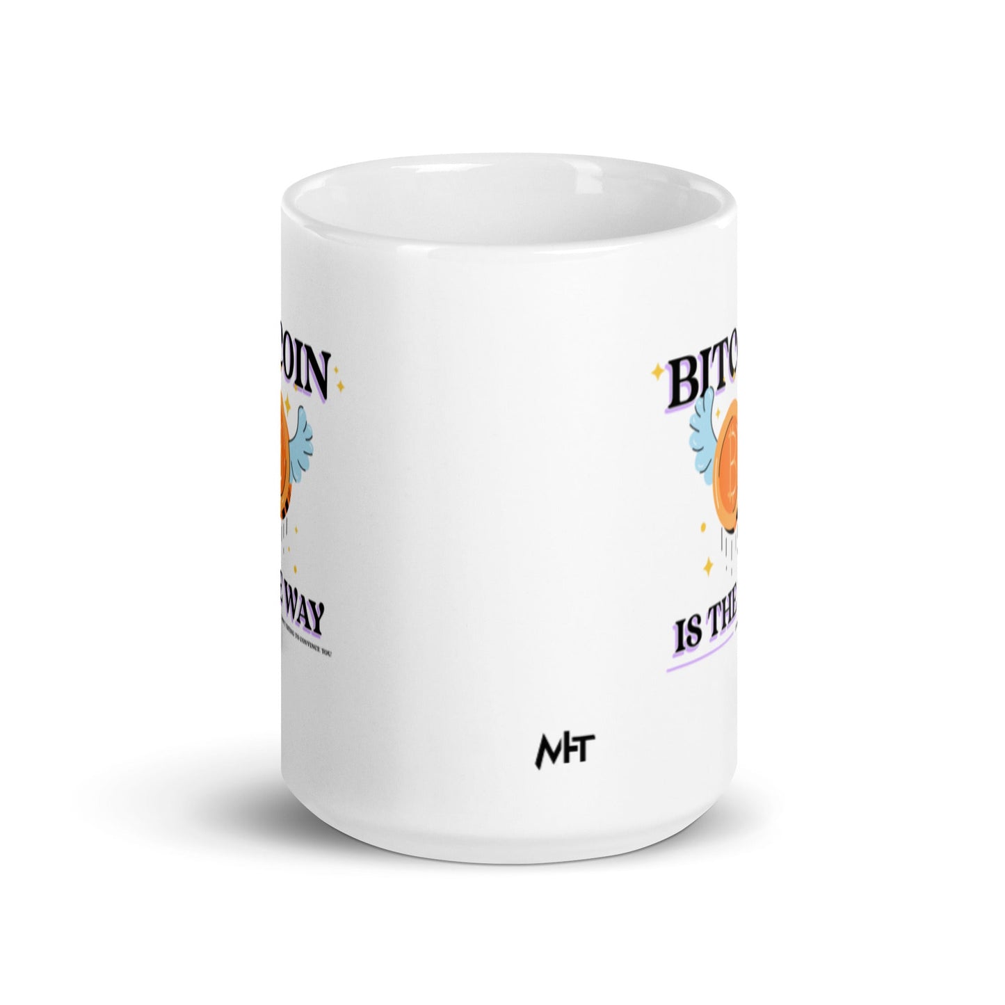 Bitcoin is the way - White glossy mug by DarkByteGear