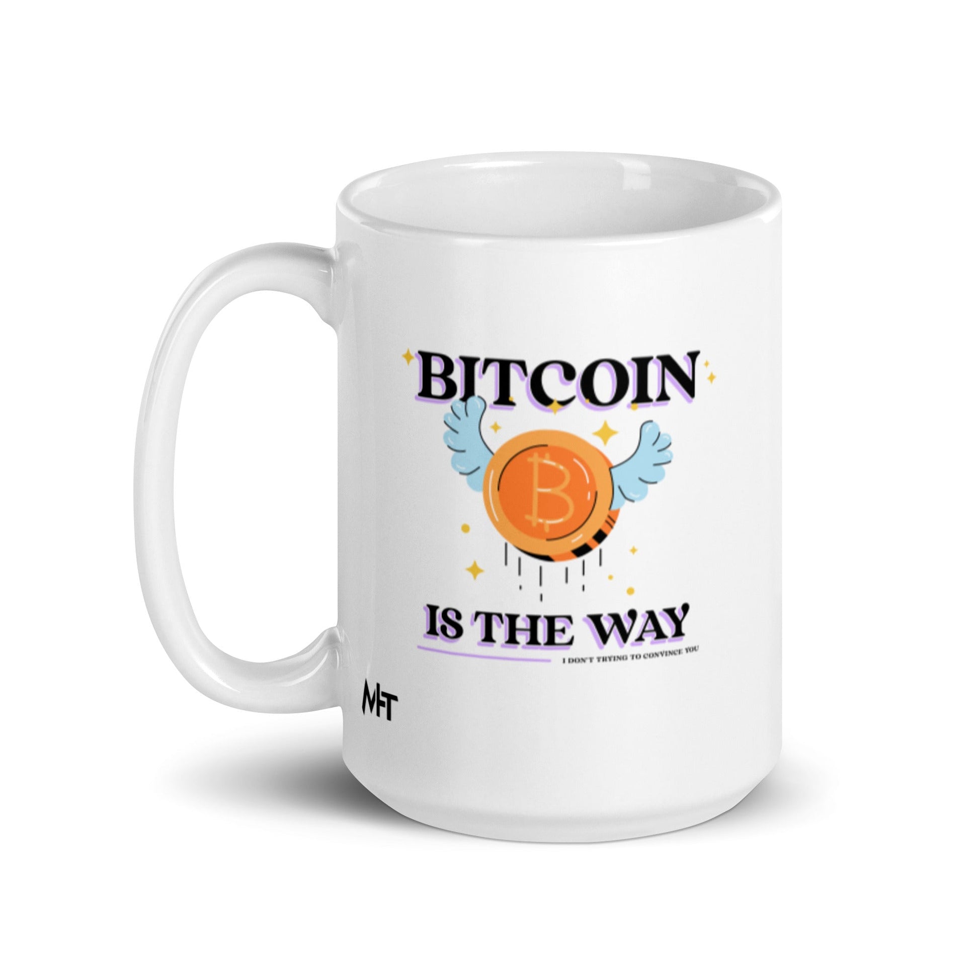 Bitcoin is the way - White glossy mug by DarkByteGear