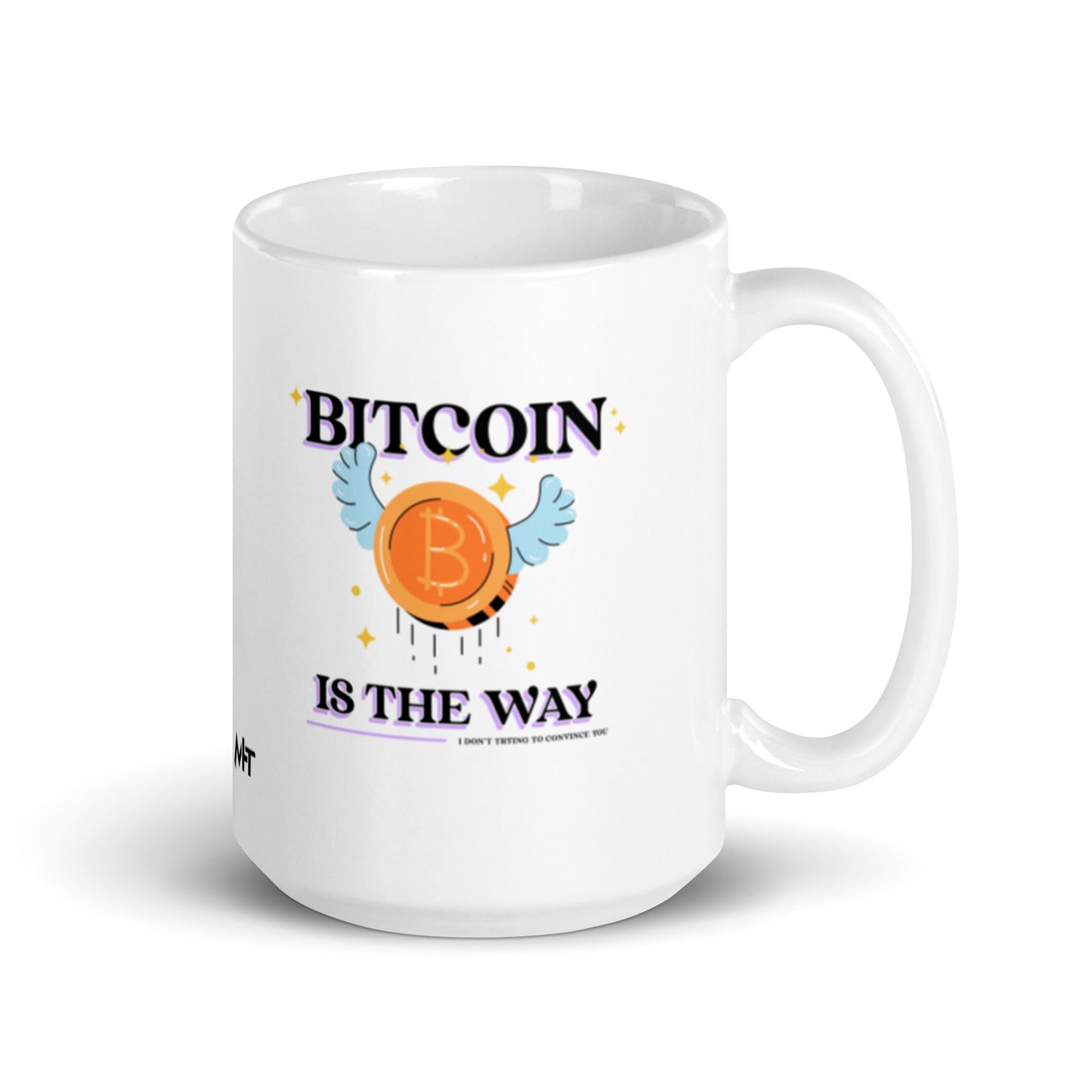 Bitcoin is the way - White glossy mug by DarkByteGear