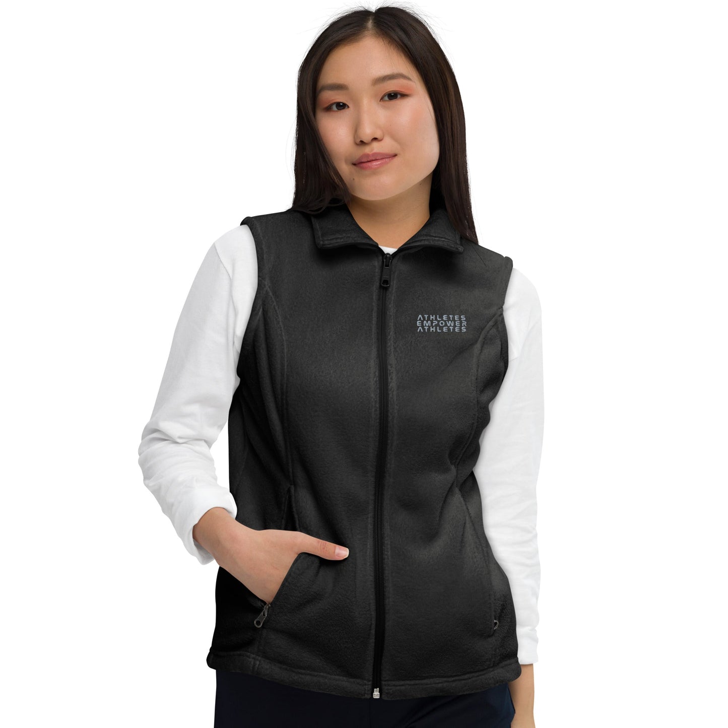 Athletes Empower Athletes - Women’s Columbia fleece vest by DarkByteGear