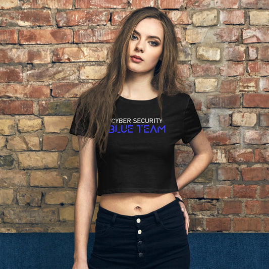 Cybersecurity Blue Team v4 - Women’s Crop Tee by DarkByteGear