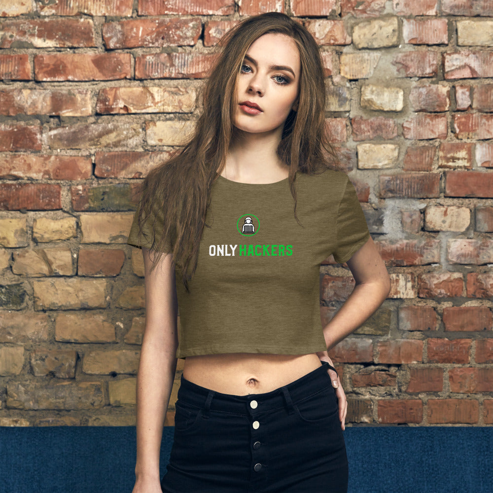 OnlyHackers - Women’s Crop Tee by DarkByteGear
