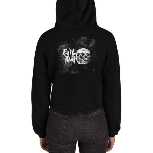 Evil Twin - Crop Hoodie (back print) by DarkByteGear