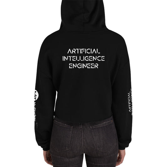 Artificial intelligence engineer - Crop Hoodie (all sides print) by DarkByteGear