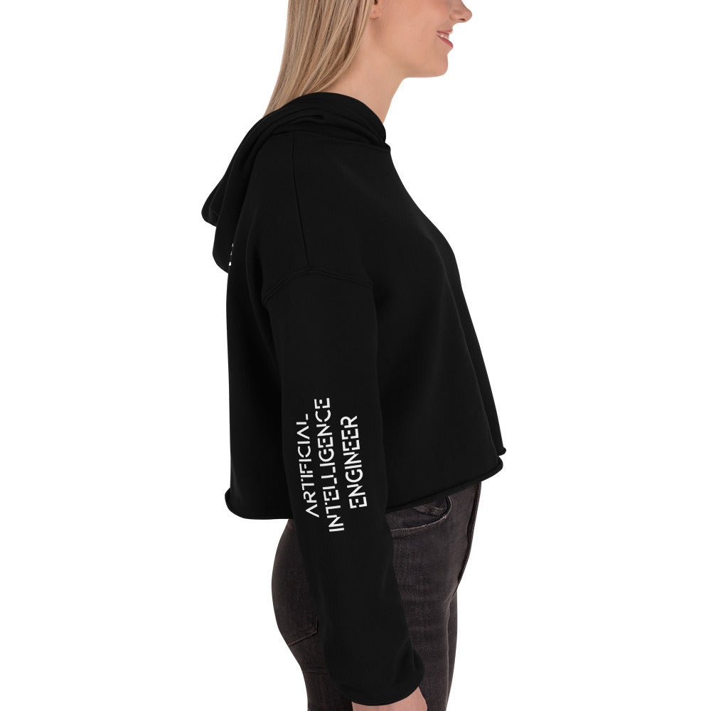 Artificial intelligence engineer - Crop Hoodie (all sides print) by DarkByteGear