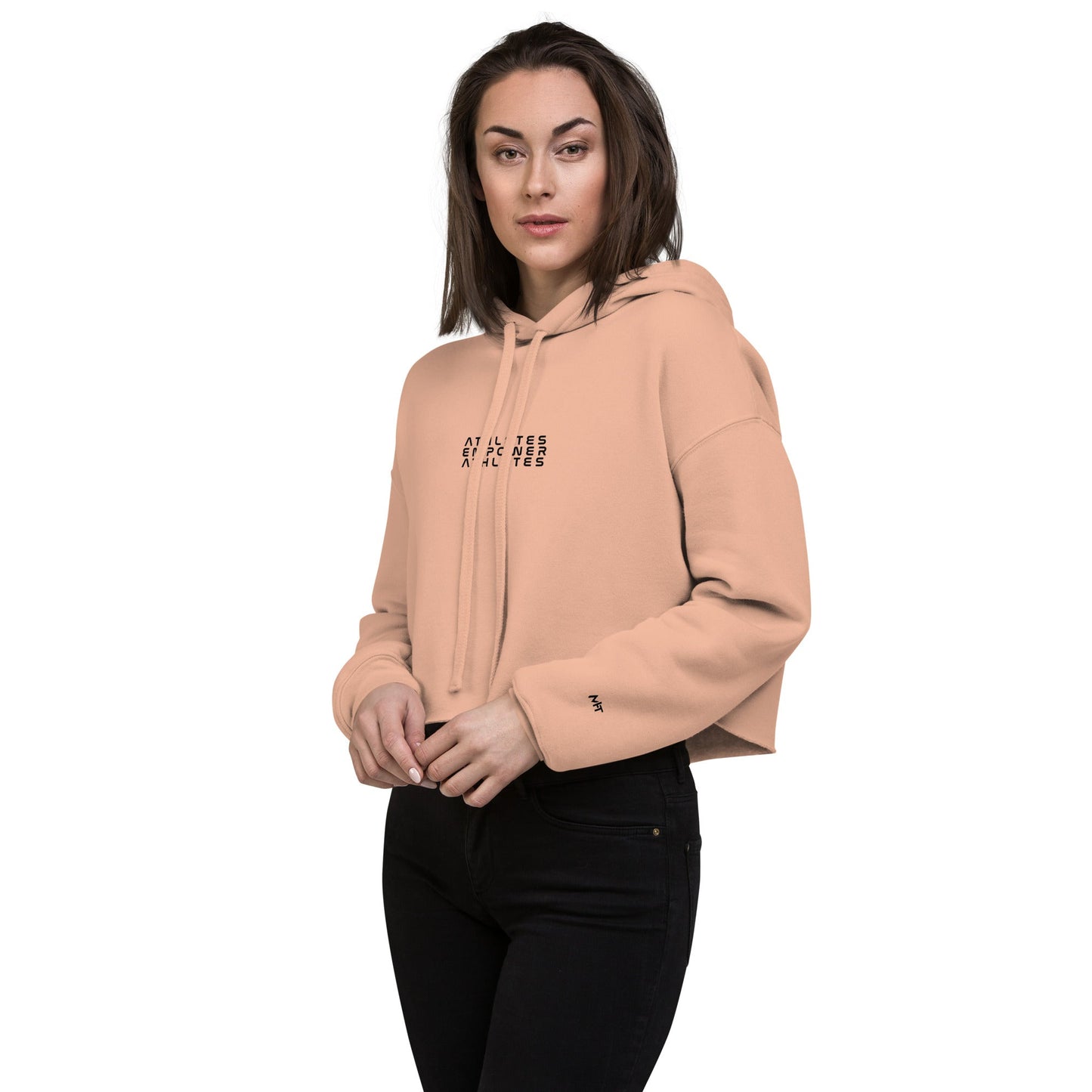 Athletes Empower Athletes - Crop Hoodie by DarkByteGear