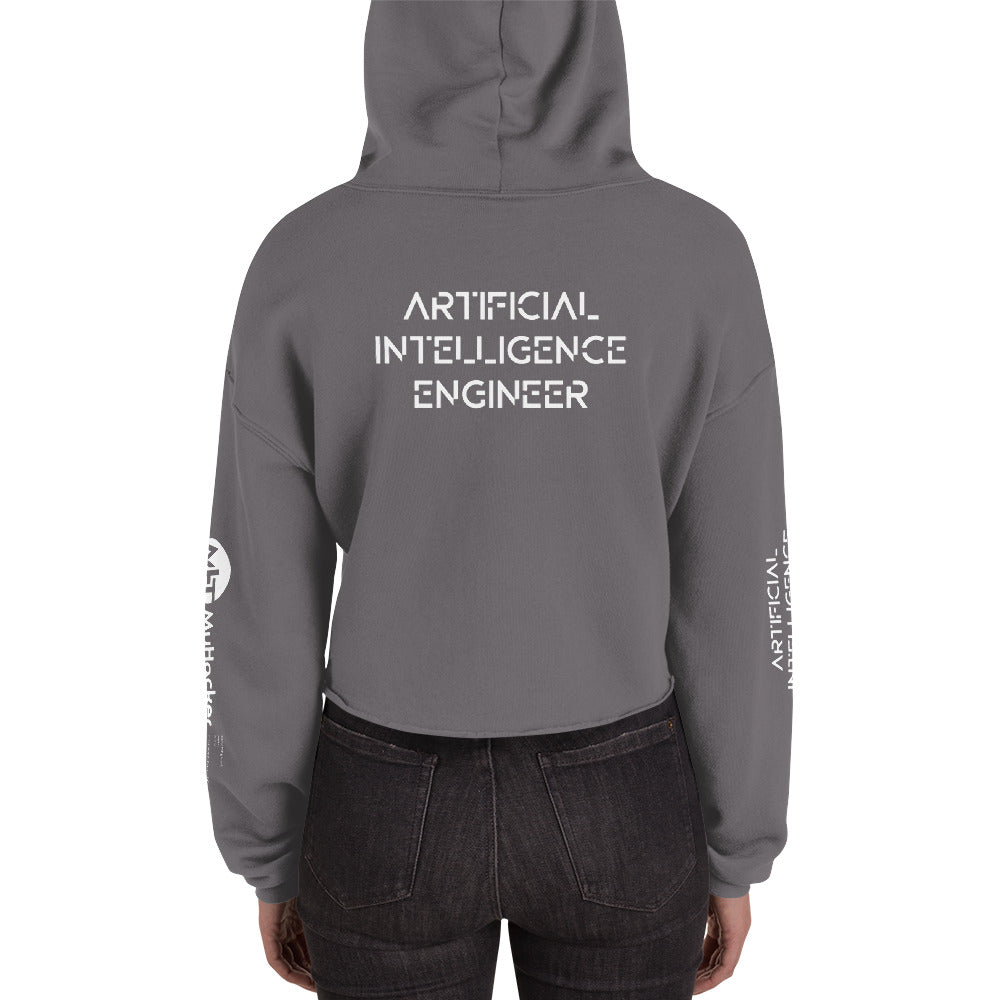 Artificial intelligence engineer - Crop Hoodie (all sides print) by DarkByteGear