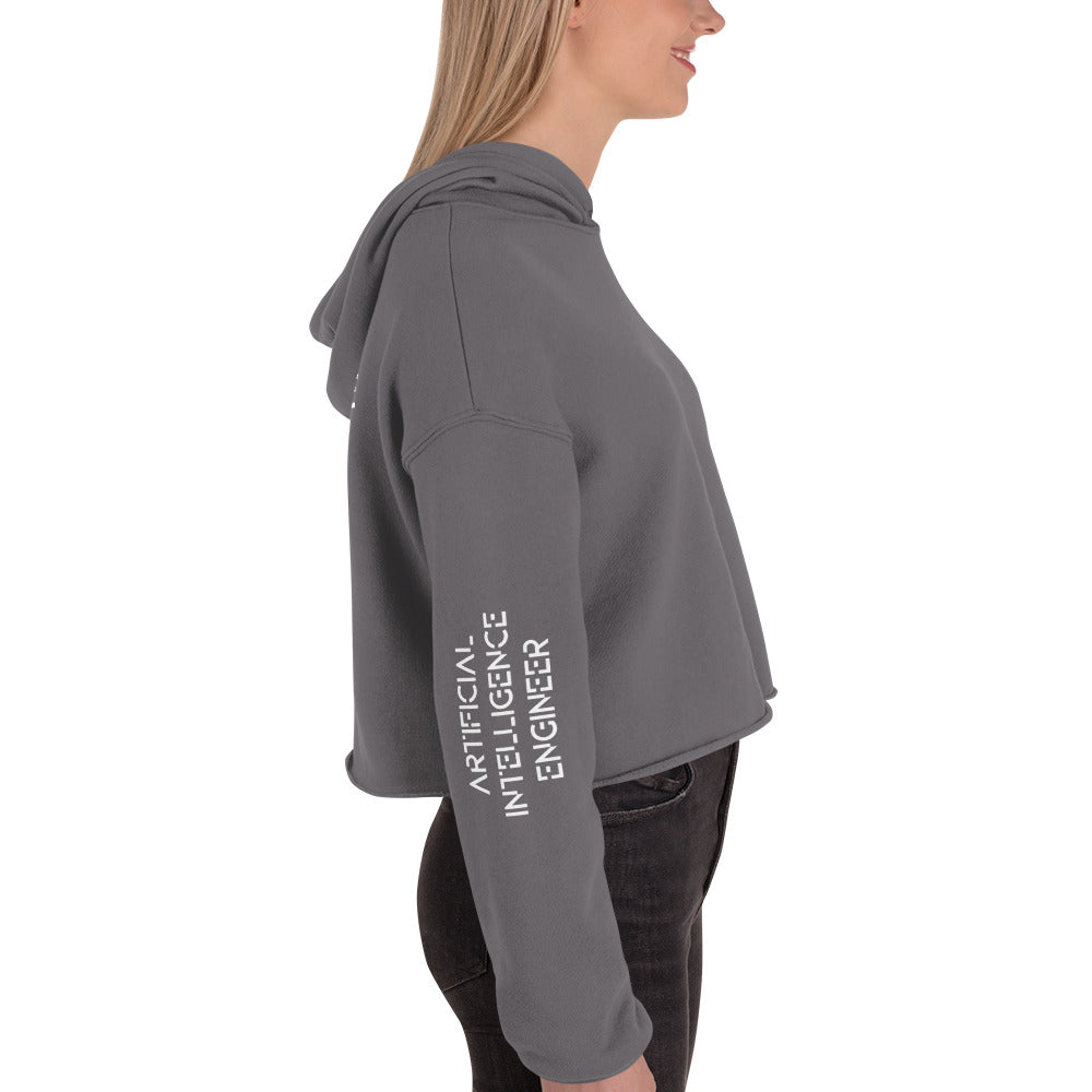 Artificial intelligence engineer - Crop Hoodie (all sides print) by DarkByteGear