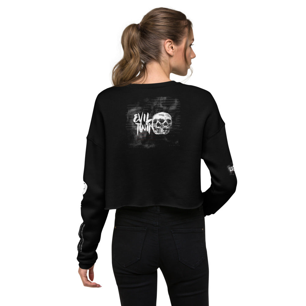 Evil twin - Crop Sweatshirt (all side print) by DarkByteGear