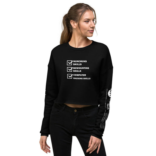 Computer Hacking Skills - Crop Sweatshirt by DarkByteGear