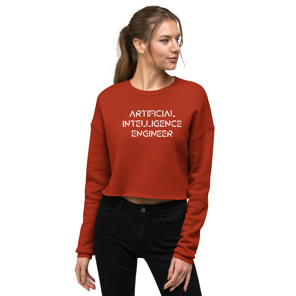 Artificial intelligence engineer - Crop Sweatshirt by DarkByteGear