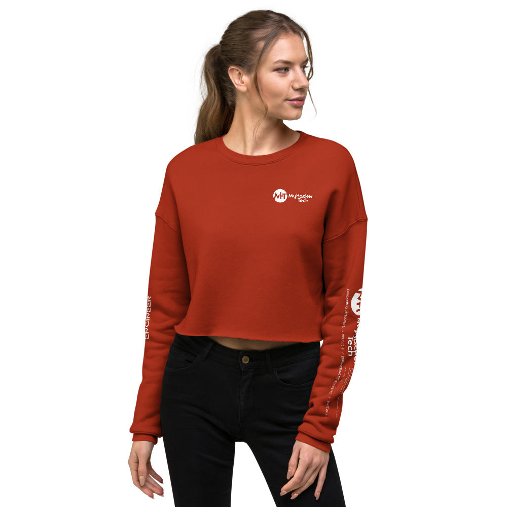 Artificial intelligence engineer - Crop Sweatshirt (all sides print) by DarkByteGear