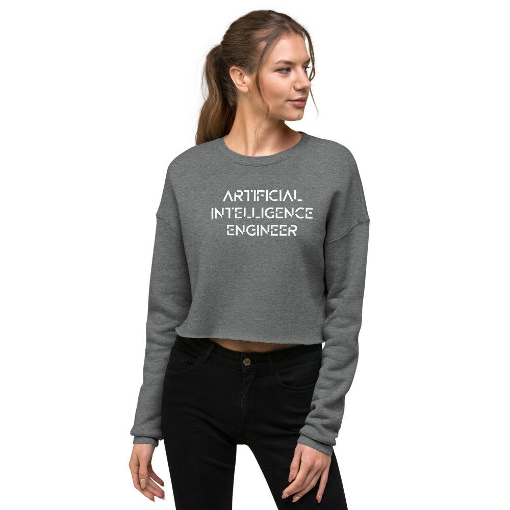 Artificial intelligence engineer - Crop Sweatshirt by DarkByteGear