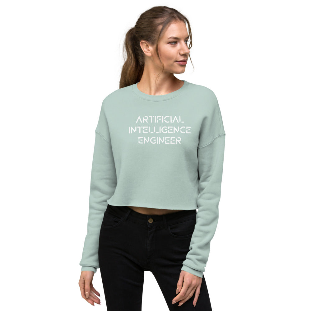 Artificial intelligence engineer - Crop Sweatshirt by DarkByteGear