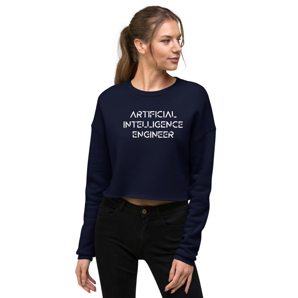Artificial intelligence engineer - Crop Sweatshirt by DarkByteGear
