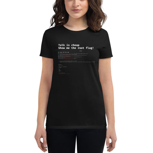 Talk is cheap - Women's short sleeve t-shirt by DarkByteGear
