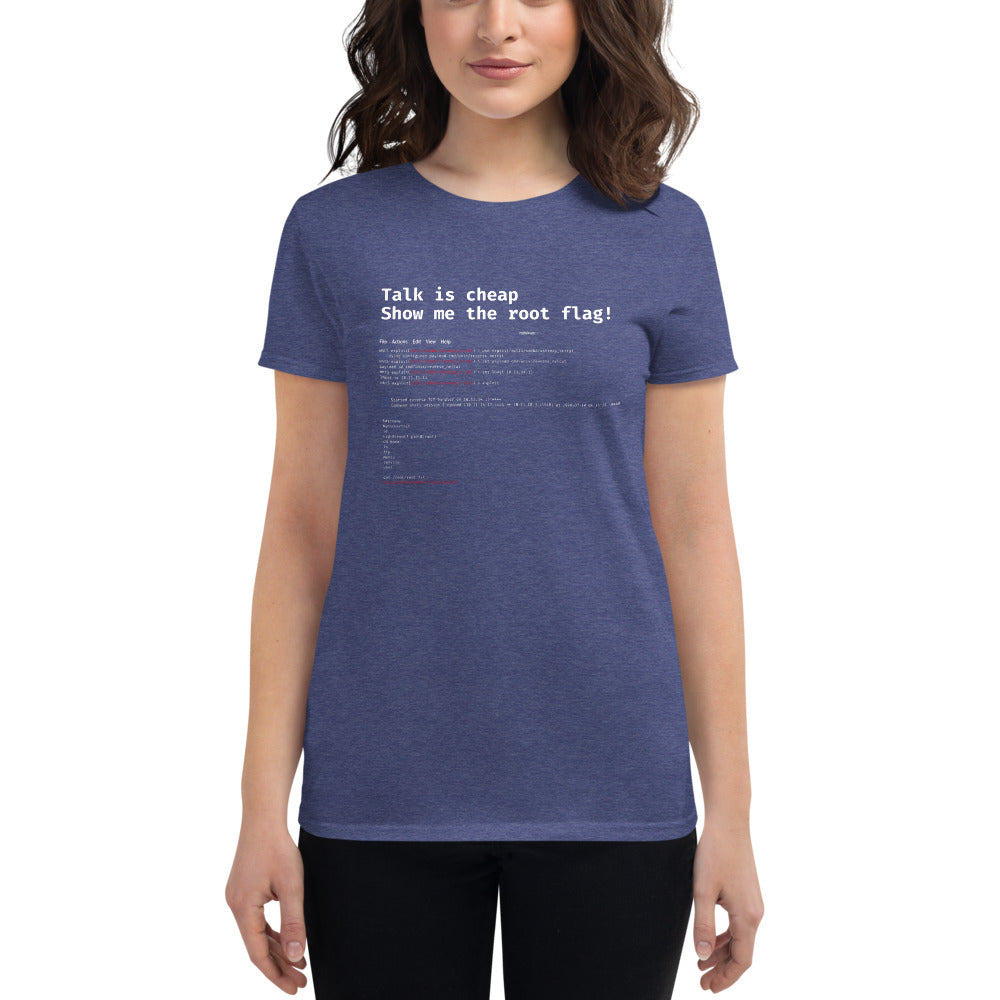 Talk is cheap - Women's short sleeve t-shirt by DarkByteGear