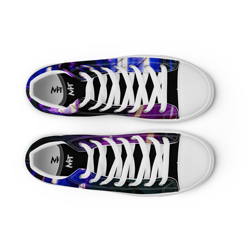 Tracer - Women’s high top canvas shoes by DarkByteGear