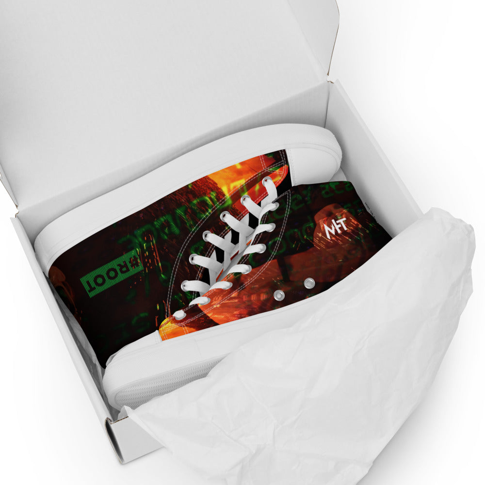 root - Women’s high top canvas shoes by DarkByteGear