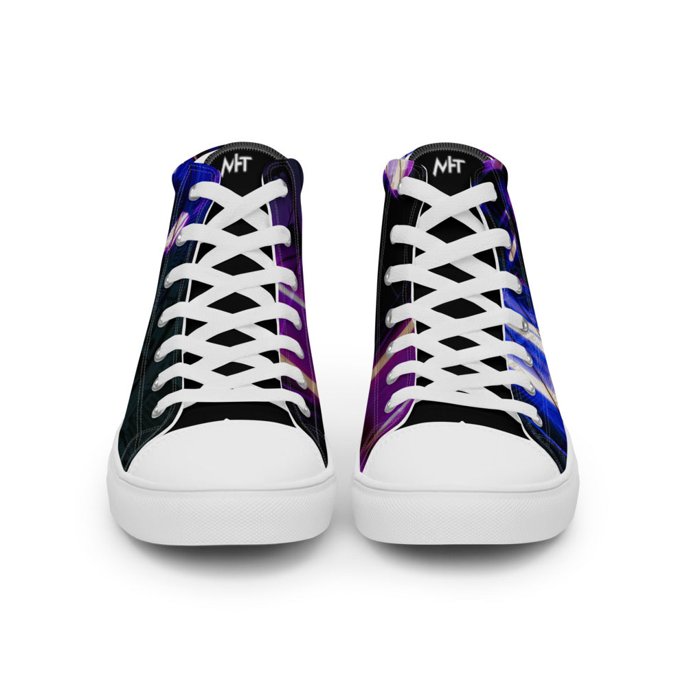 Tracer - Women’s high top canvas shoes by DarkByteGear