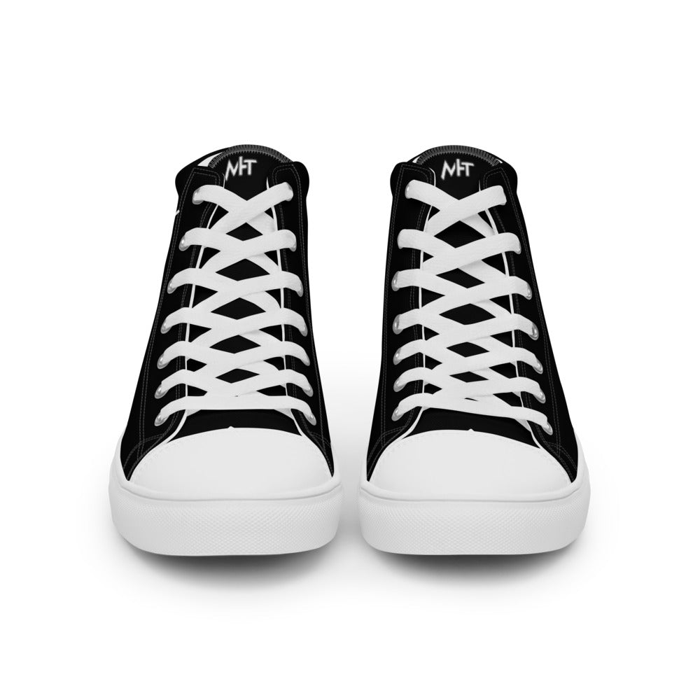 Black Hat Hacker v1 - Women’s high top canvas shoes by DarkByteGear