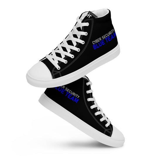 Cyber Security Blue team V4 - Women’s high top canvas shoes by DarkByteGear
