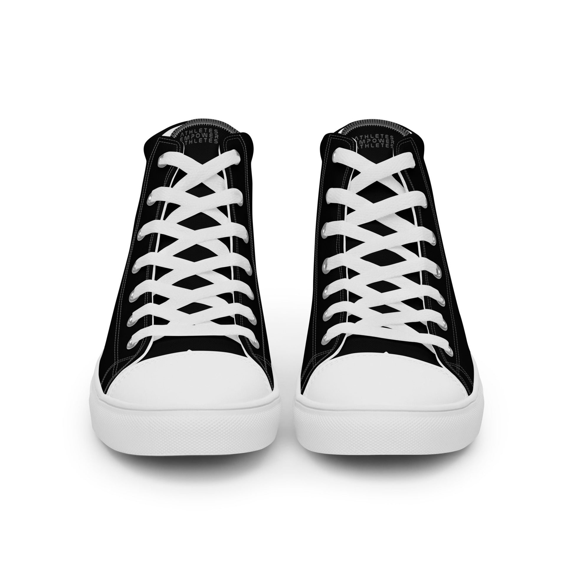 Athletes Empower Athletes - Women’s high top canvas shoes by DarkByteGear