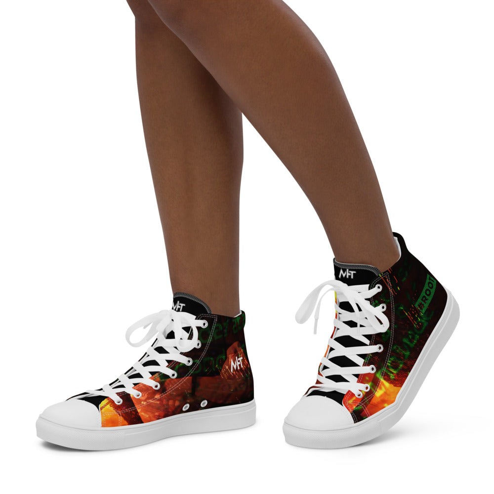 root - Women’s high top canvas shoes by DarkByteGear