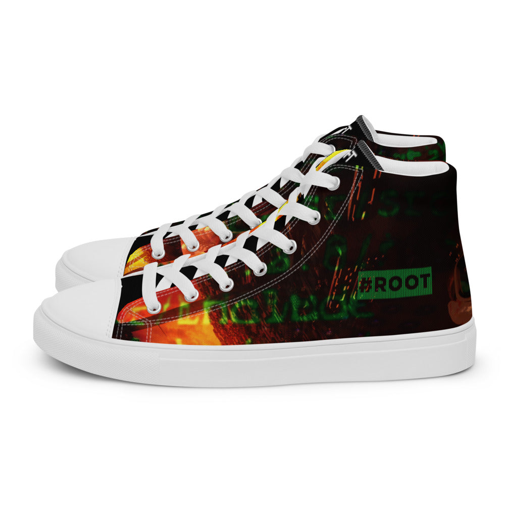root - Women’s high top canvas shoes by DarkByteGear