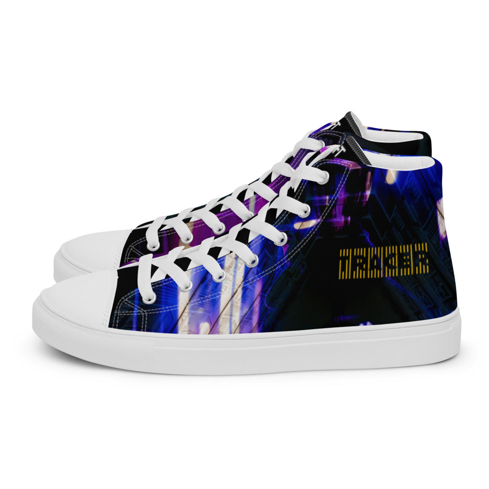 Tracer - Women’s high top canvas shoes by DarkByteGear