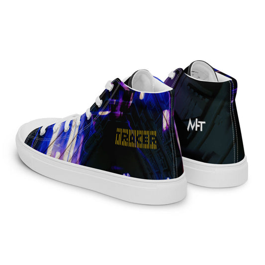 Tracer - Women’s high top canvas shoes by DarkByteGear