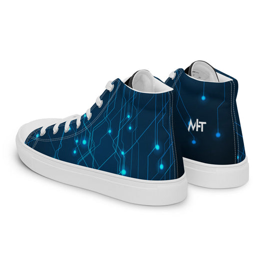 Tech circuit - Women’s high top canvas shoes by DarkByteGear