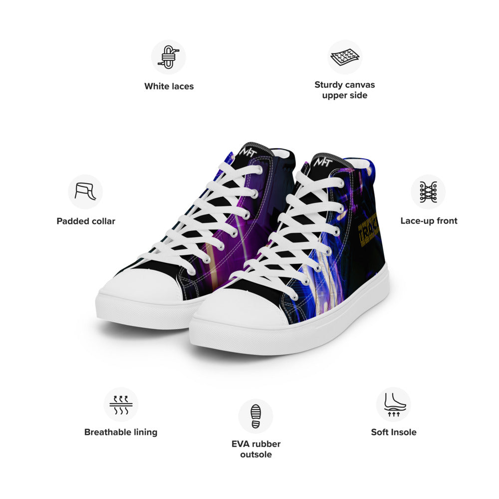Tracer - Women’s high top canvas shoes by DarkByteGear