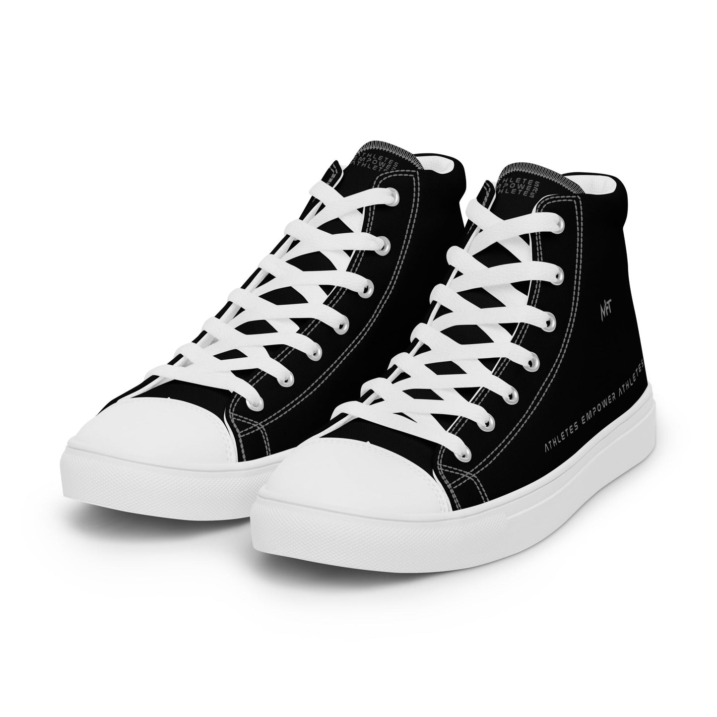 Athletes Empower Athletes - Women’s high top canvas shoes by DarkByteGear