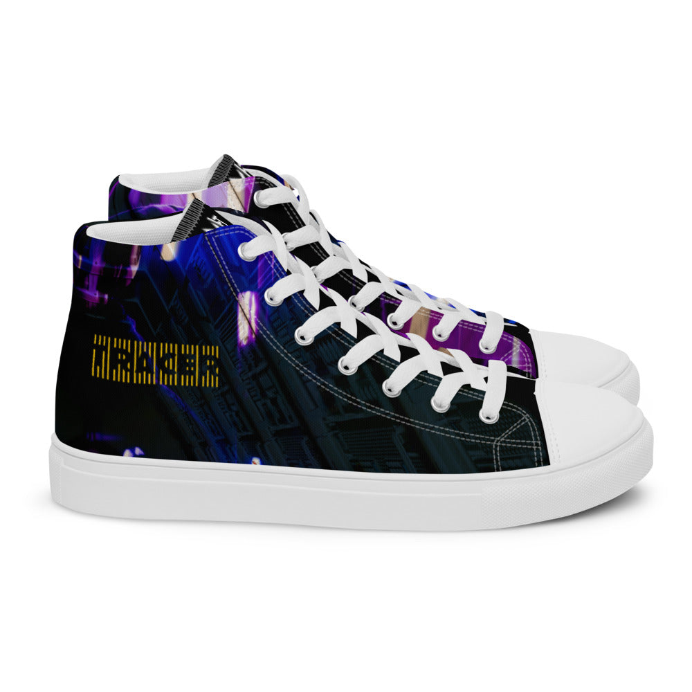 Tracer - Women’s high top canvas shoes by DarkByteGear