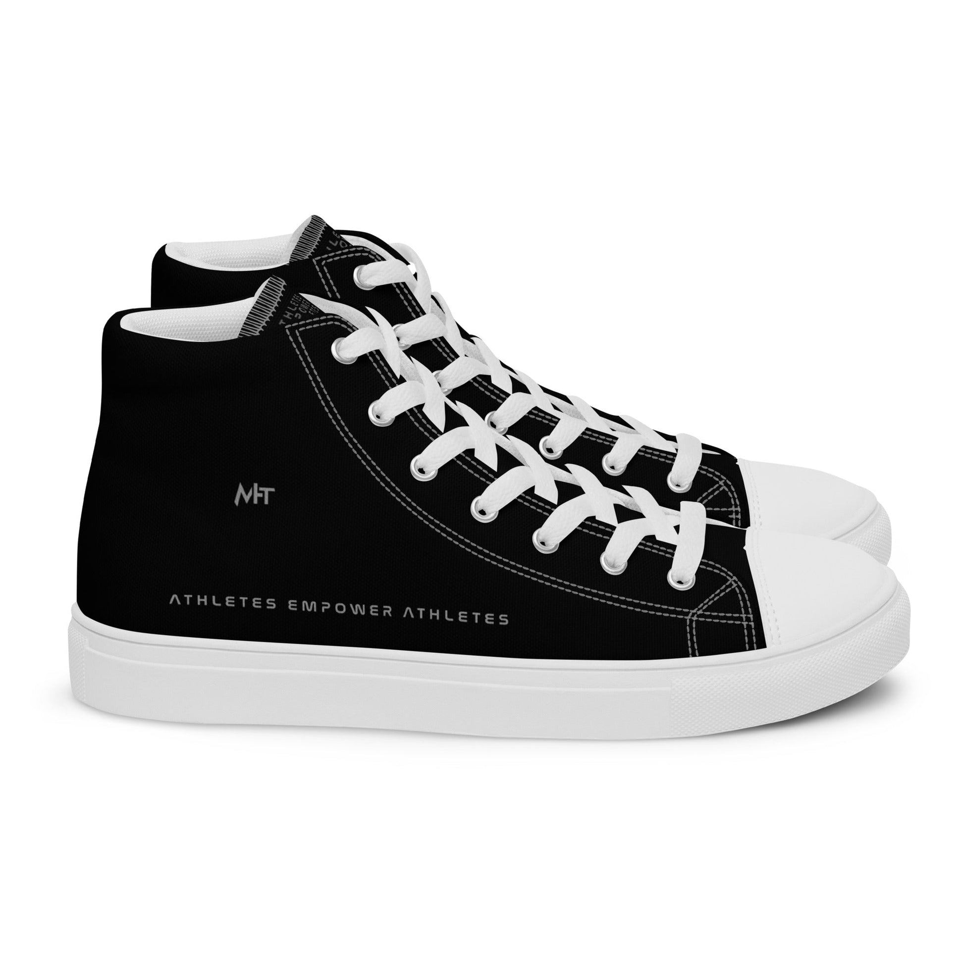 Athletes Empower Athletes - Women’s high top canvas shoes by DarkByteGear