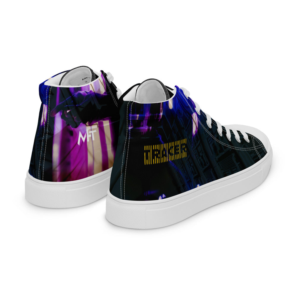 Tracer - Women’s high top canvas shoes by DarkByteGear