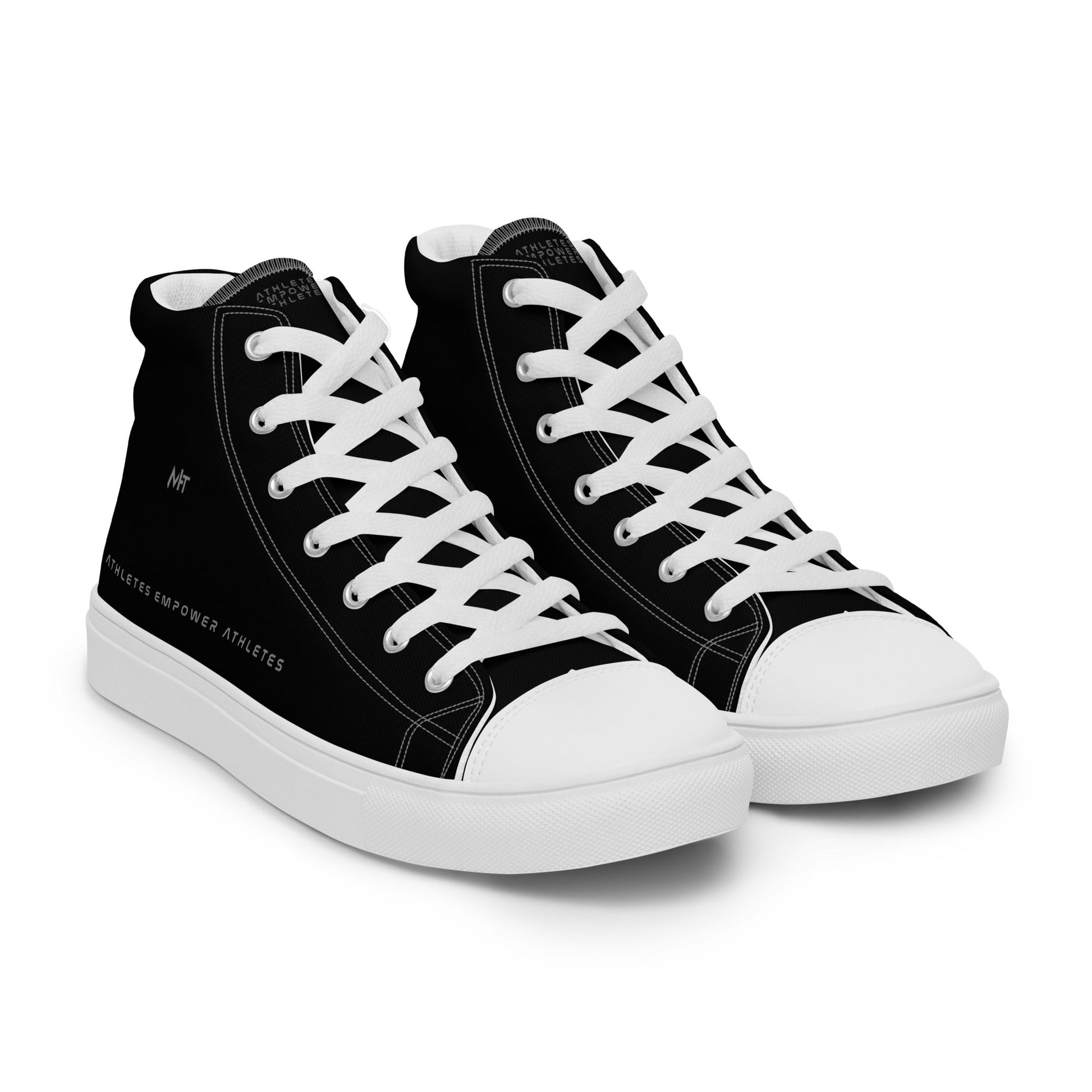 Athletes Empower Athletes - Women’s high top canvas shoes by DarkByteGear